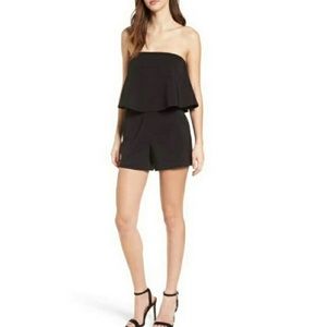 Leith black strapless romper